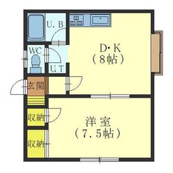 グリーンカーサフジの物件間取画像